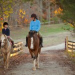 teaching children to ride horses