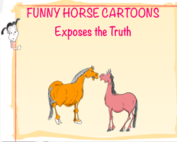 funny horse cartoons exposes the truth